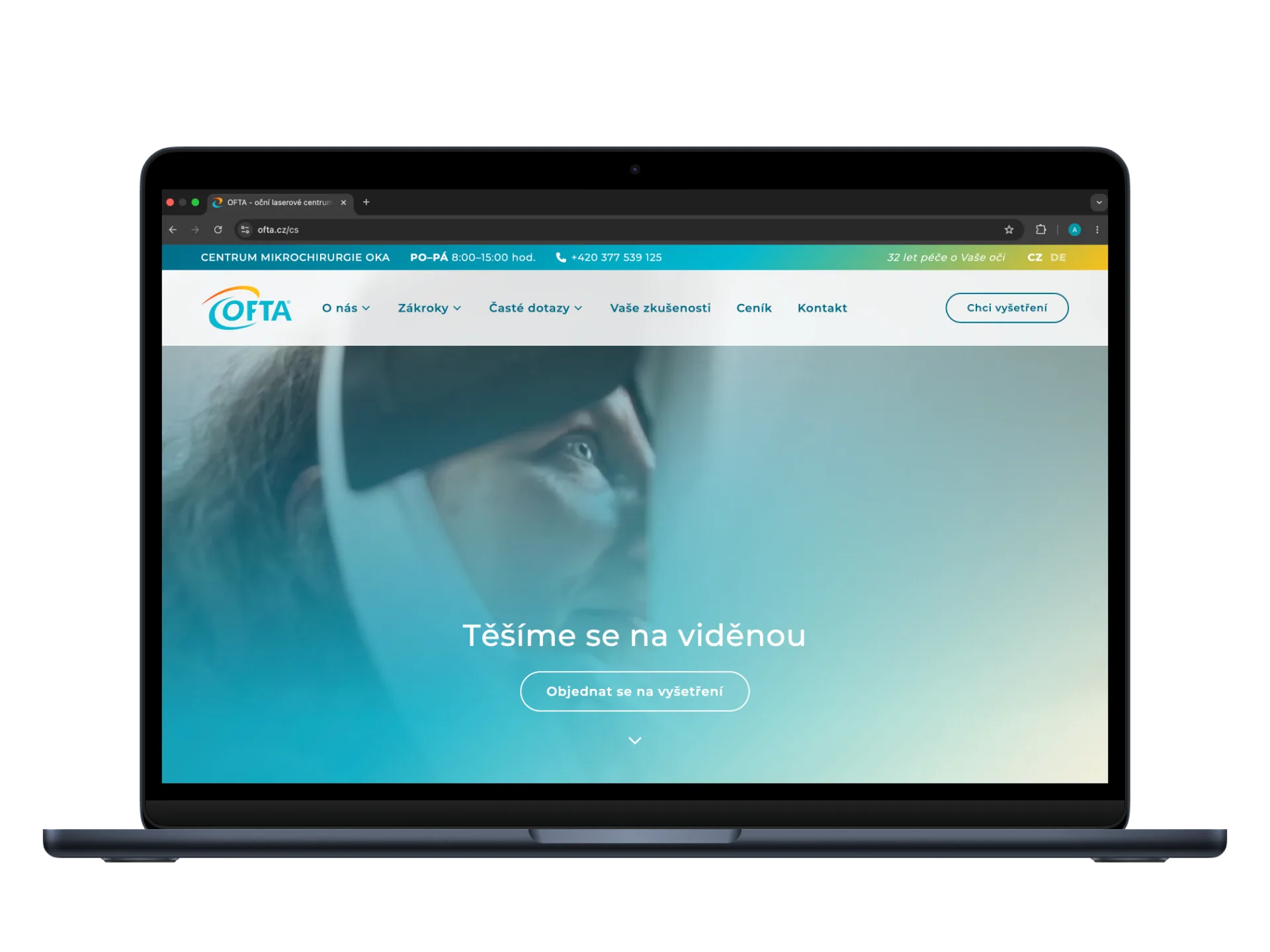 Web OFTA na různých zařízeních