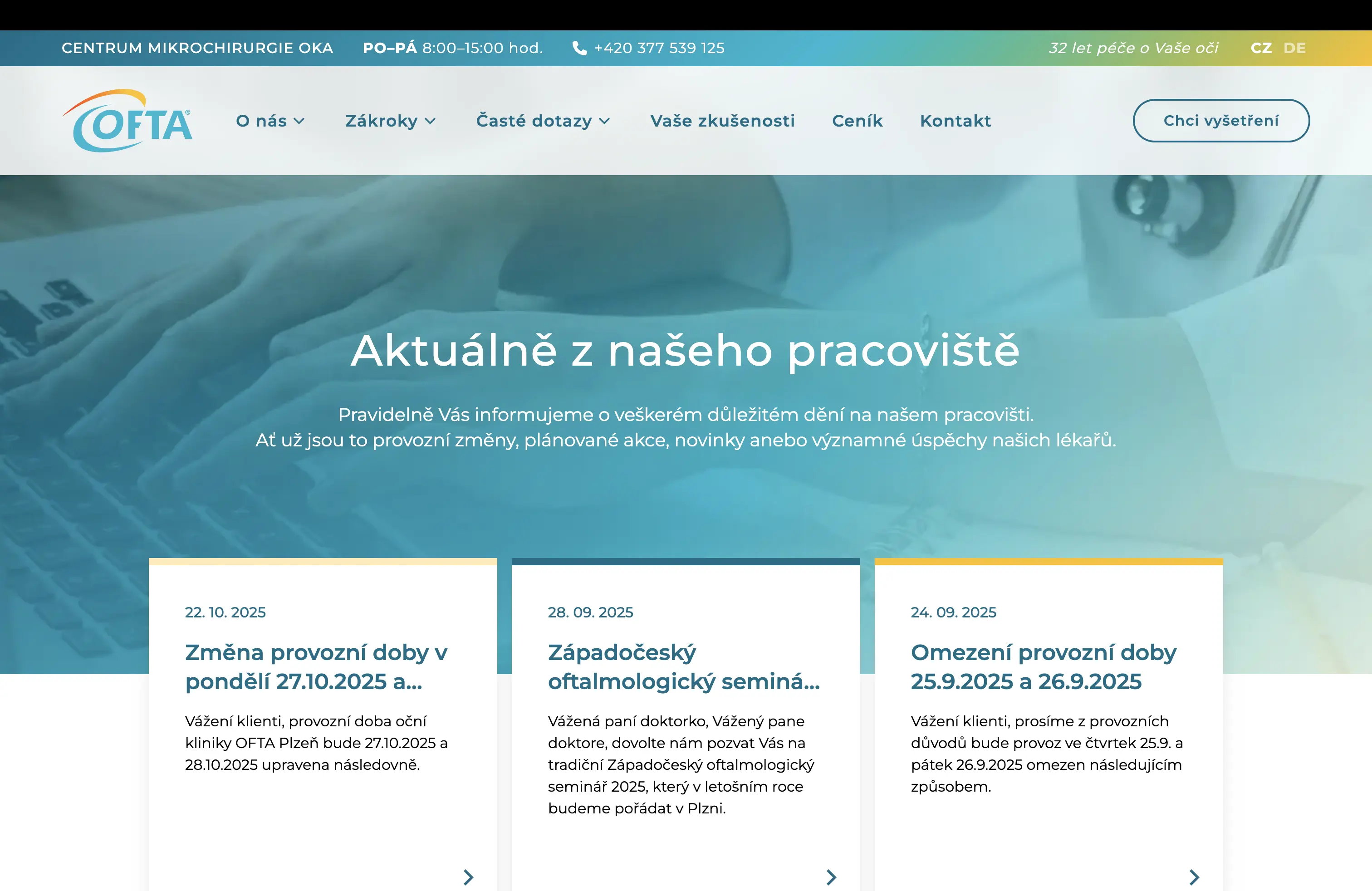 OFTA — sekce novinek a článků