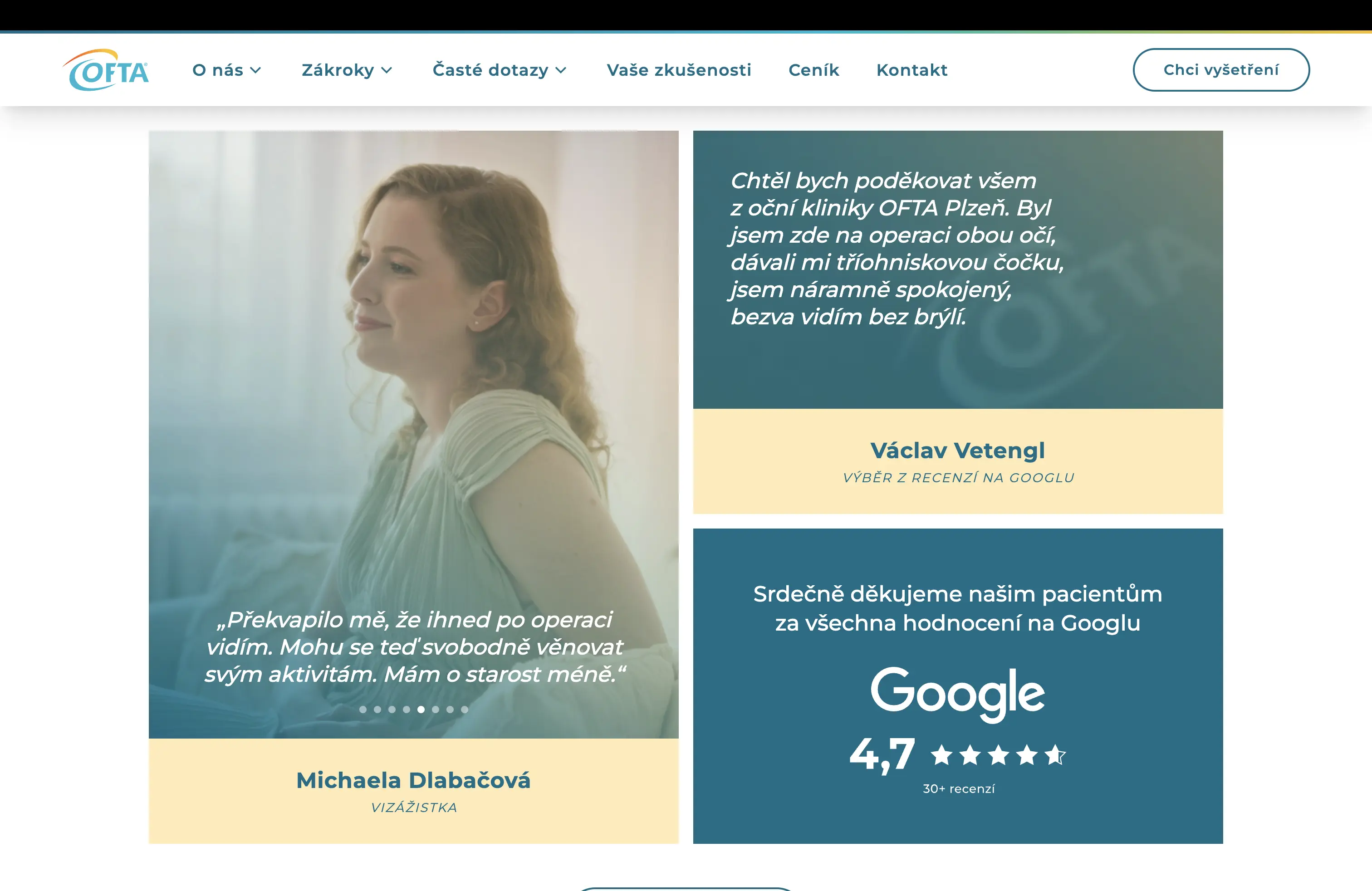 OFTA - Recenze a zkušenosti pacientů