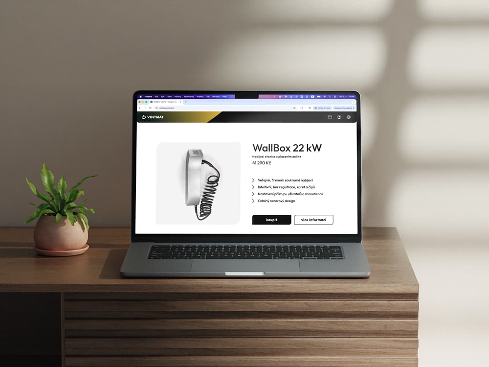 Voltmat - nabíjecí stanice - Case study webového projektu od Appitect